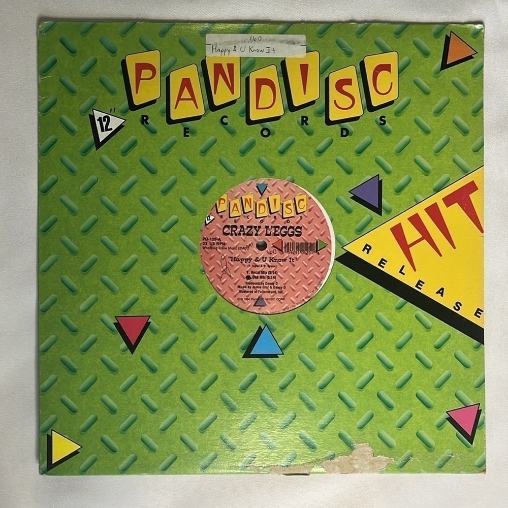 ✨ MIAMI BASS ✨ CRAZY L'EGGS – "HAPPY & U KNOW IT / DOIN' HIS OWN THANG" VINYL ✨✨